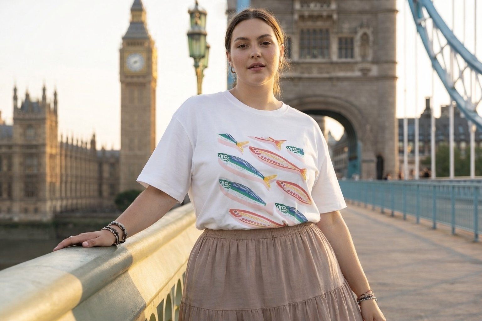 Wholesaler Amy&Clo - Plus Size - Oversized SARDINES T-shirt