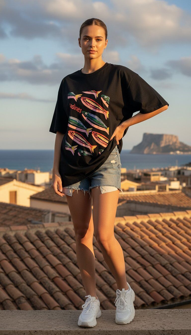 Mayorista Amy&Clo - Camiseta oversize SARDINES