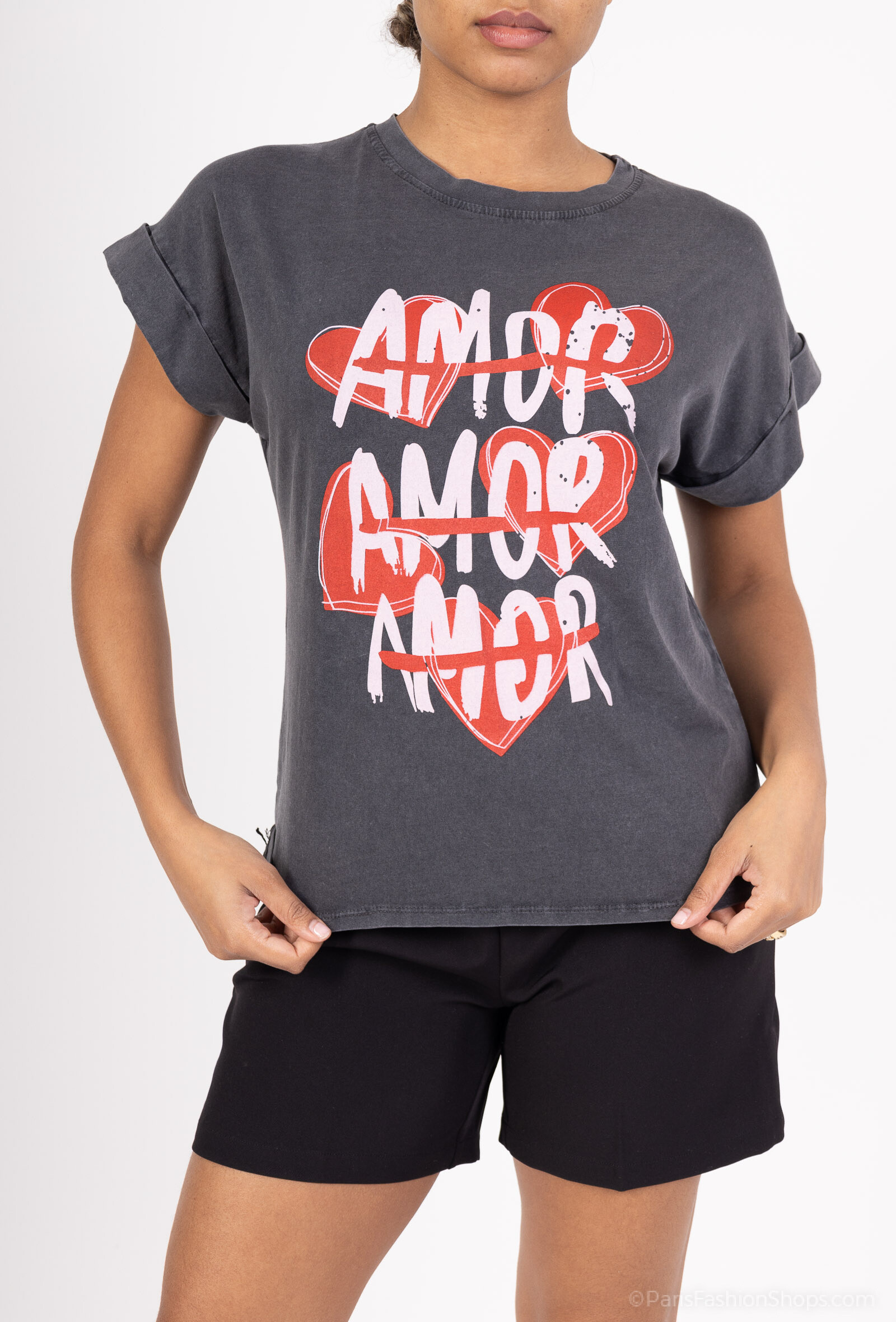 Wholesaler Amy&Clo - Amor Amor Oversize t-shirt