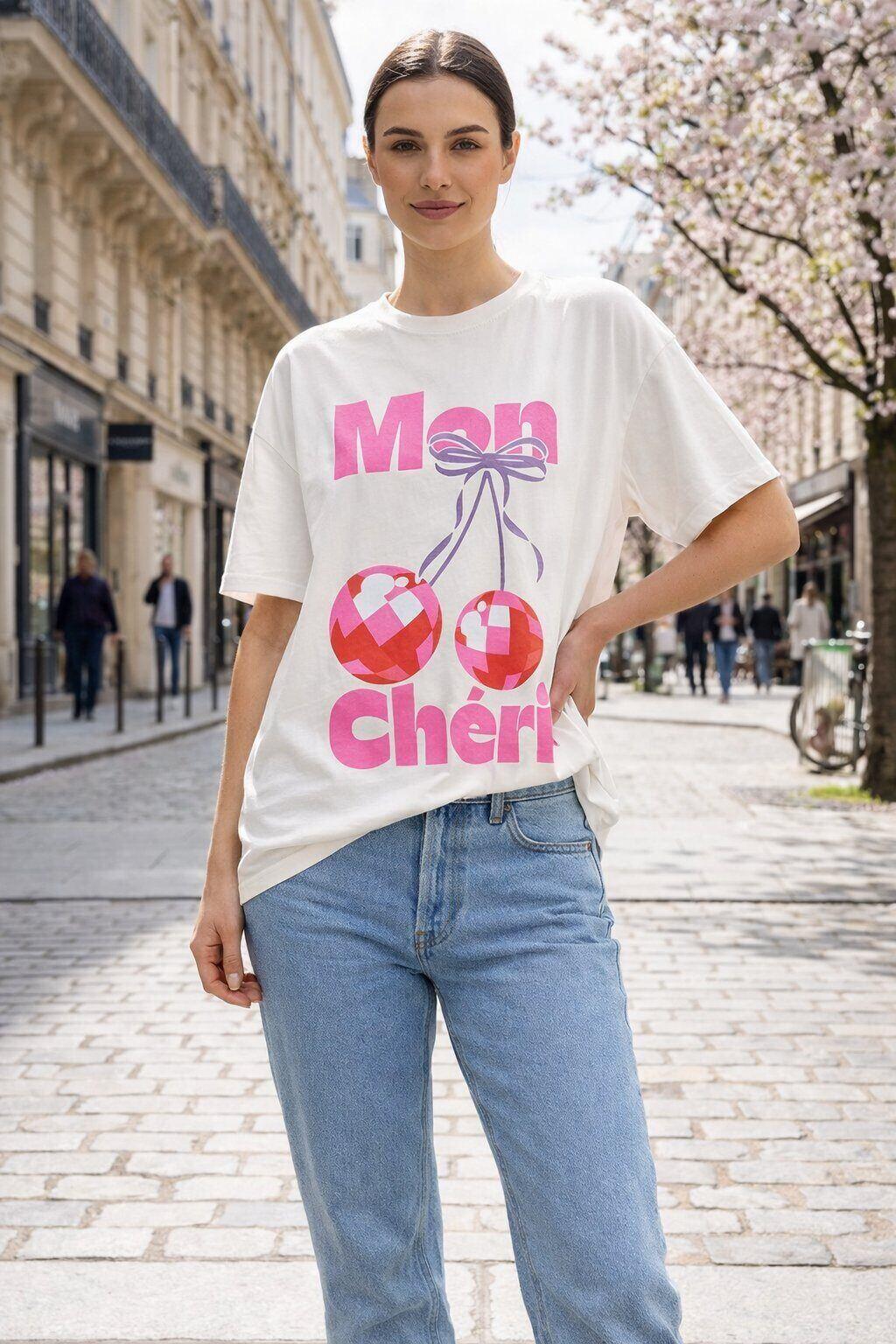 Mayorista Amy&Clo - Camiseta Oversize MON CHERI