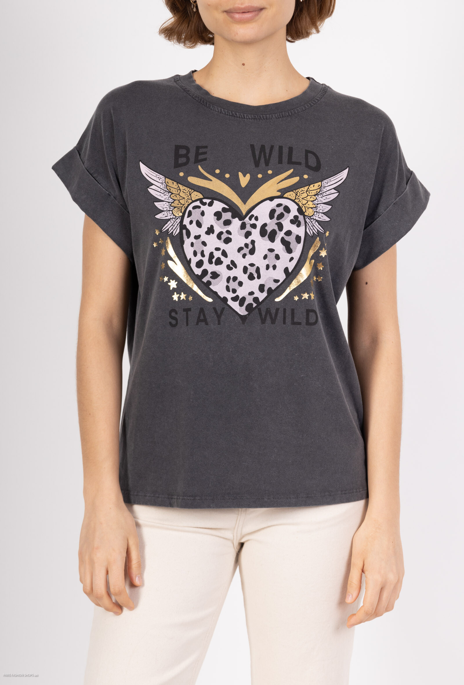 Wholesaler Amy&Clo - Be Wild Stay Wild t-shirt