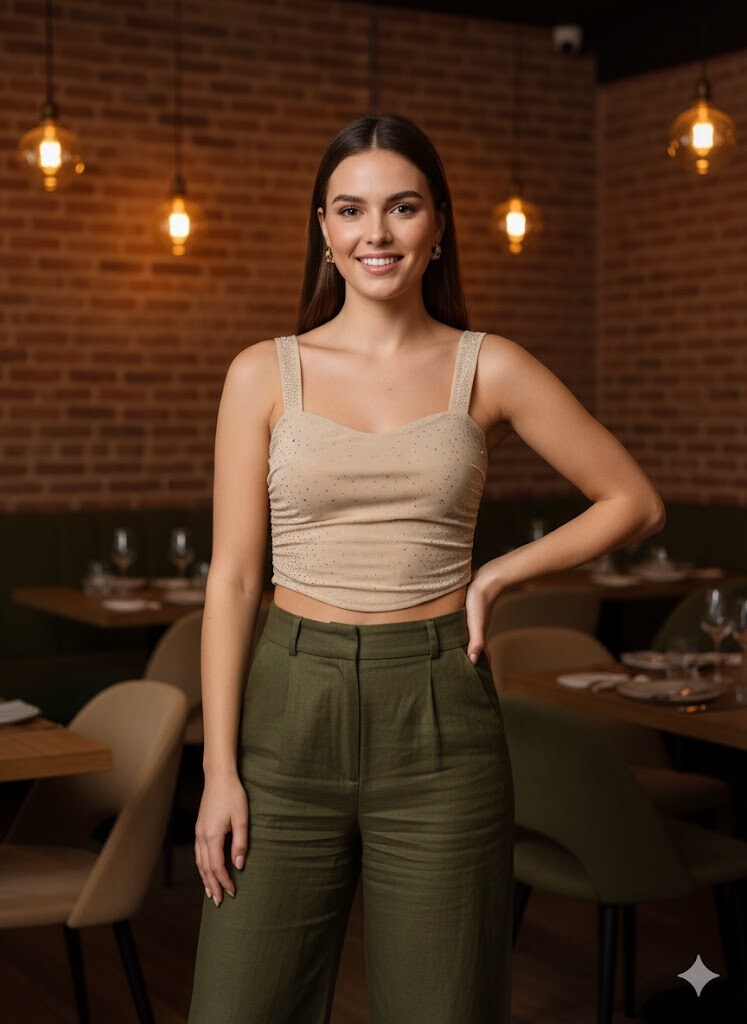 Wholesaler Amy&Clo - Mesh top with rhinestones