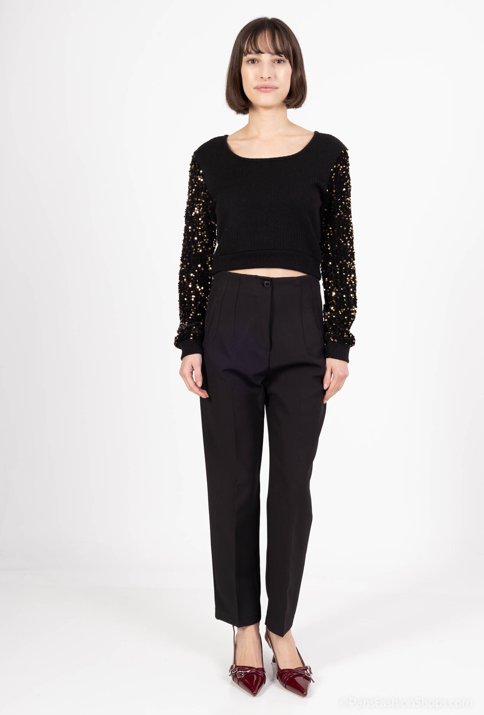 Wholesaler Amy&Clo - Short top in stretch jersey, one size