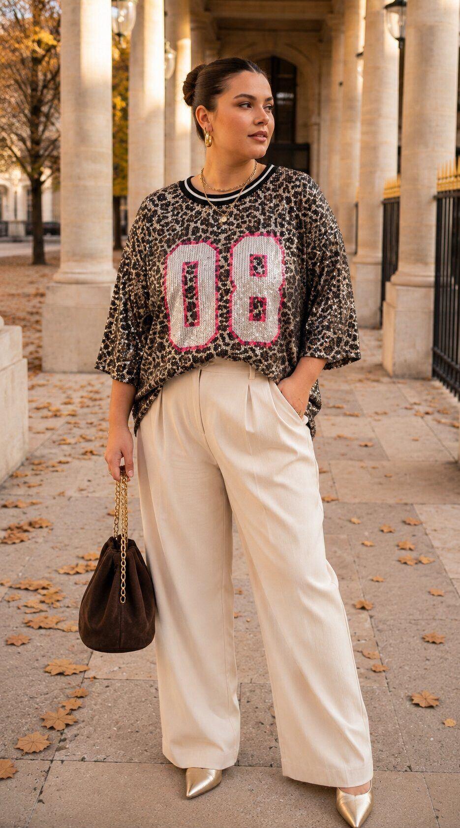 Großhändler Amy&Clo - PLUS SIZE Pailletten-Top Nr.08