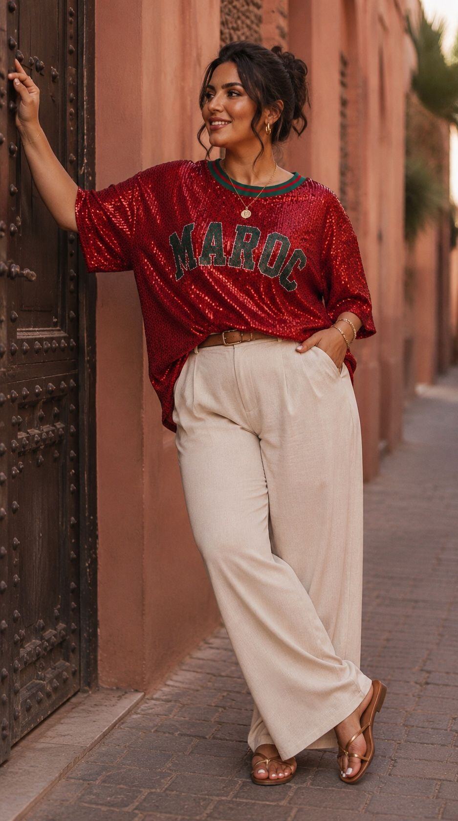 Grossista Amy&Clo - Top Marocchino con Paillettes PLUS SIZE