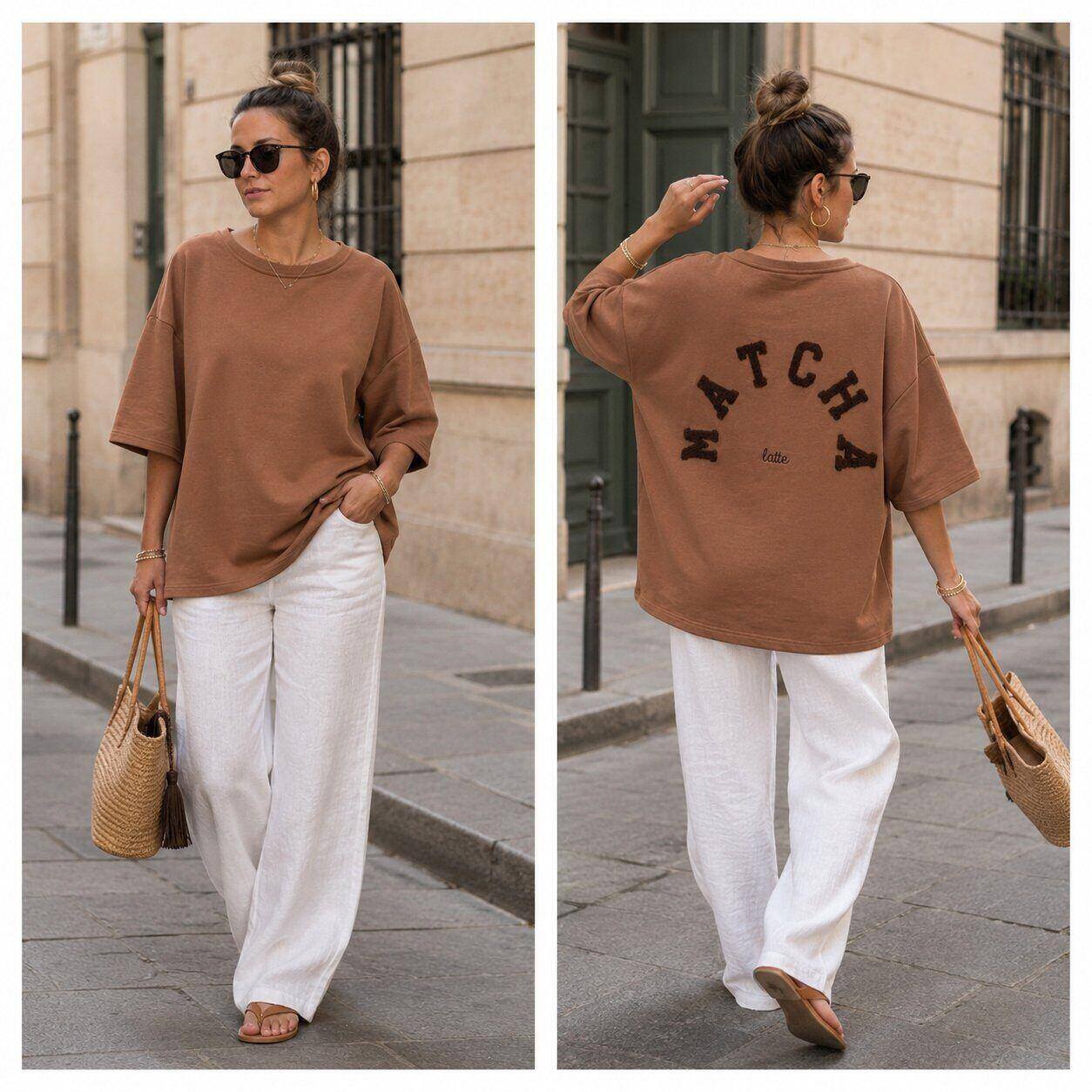 Großhändler Amy&Clo - Sweatshirt mit Oversize-Schnitt