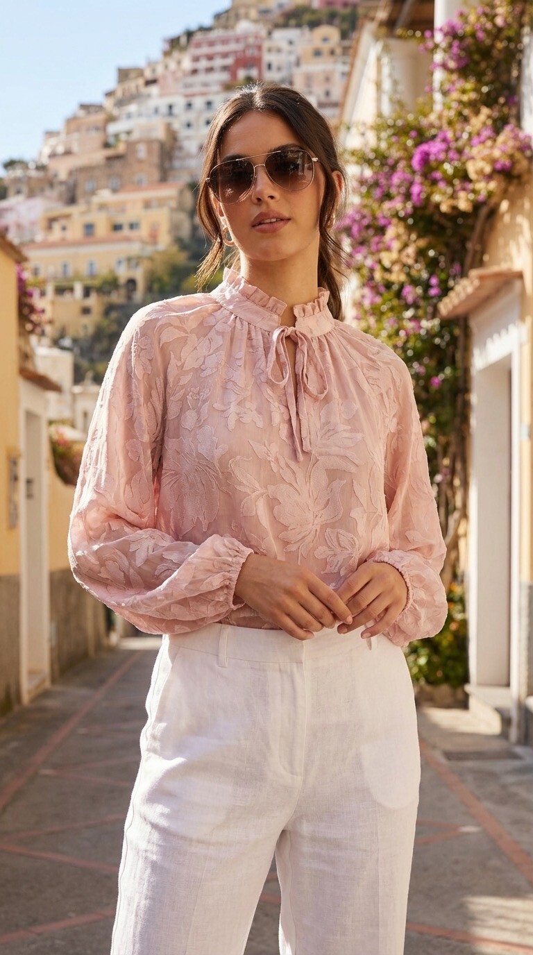 Mayorista Amy&Clo - Blusa Fluida Semitransparente