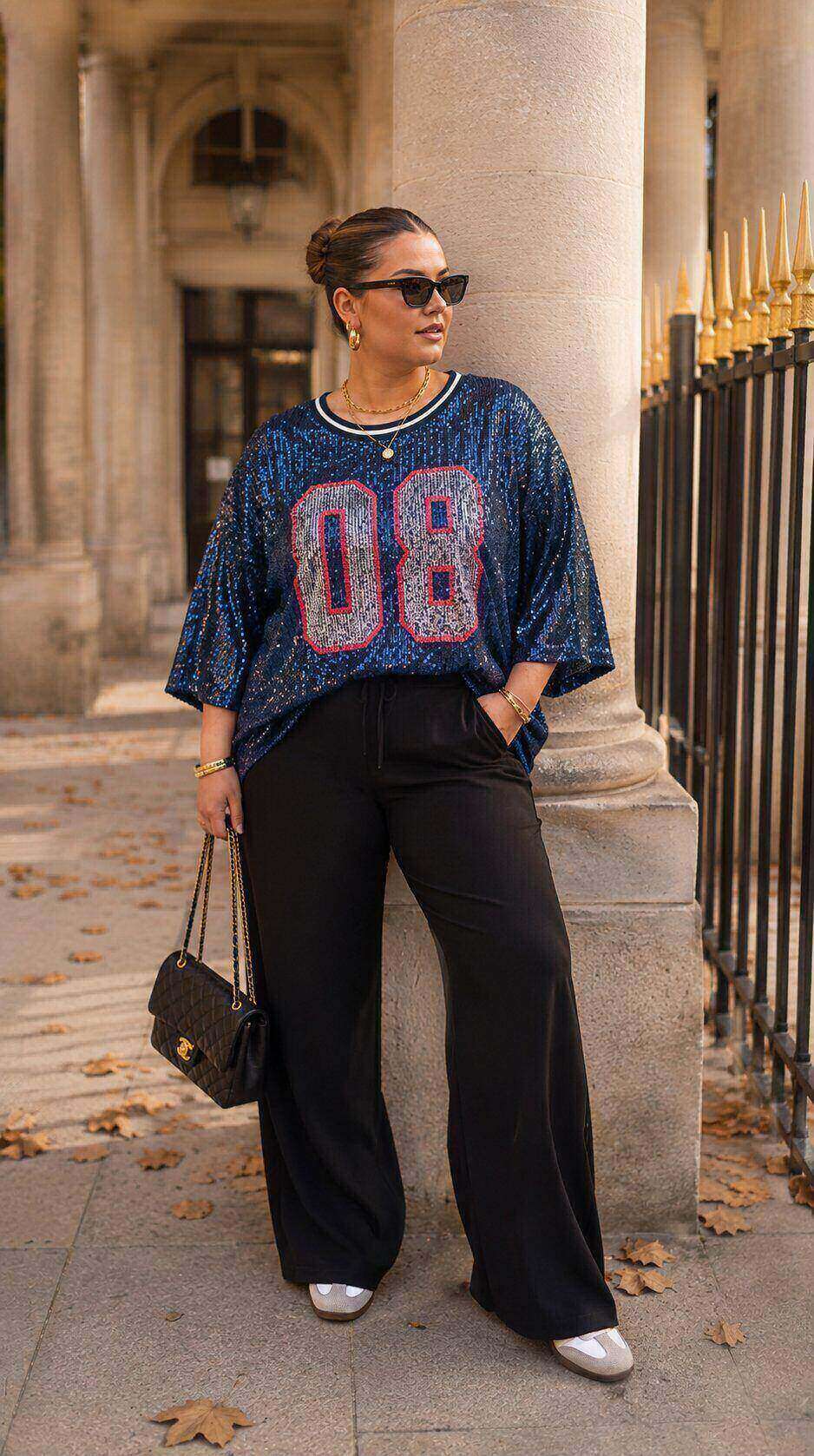 Grossiste Amy&Clo - PLUS SIZE Top Sporty Sequins 08