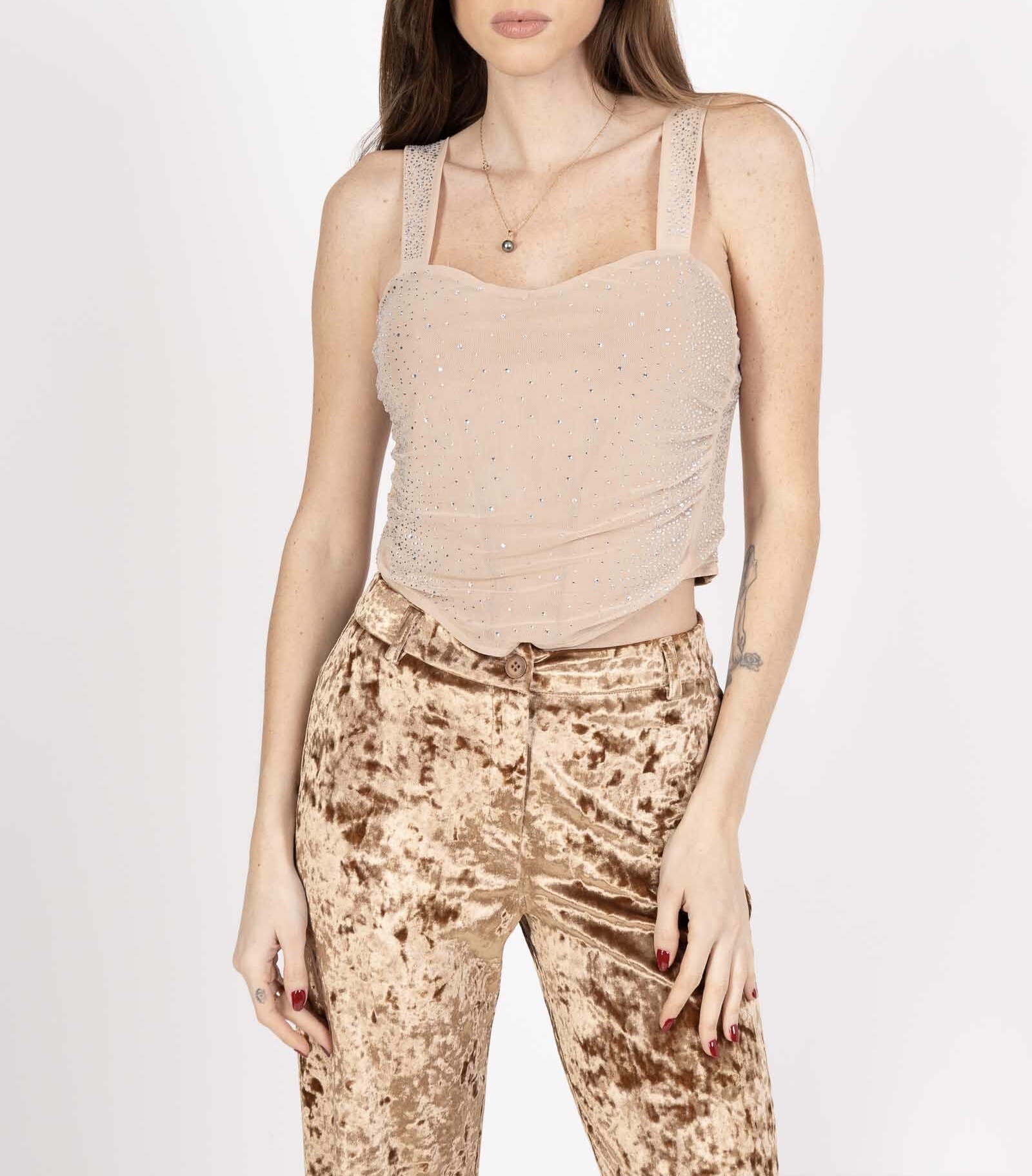Grossiste Amy&Clo - Top Corset Décoré de Strass