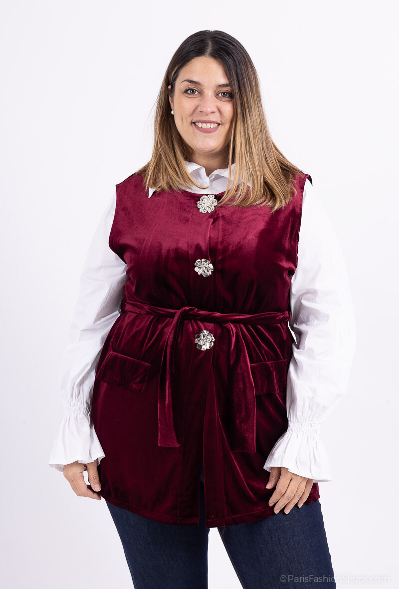 Grossista Amy&Clo - Tunica in velluto 2 in 1 con camicia integrata