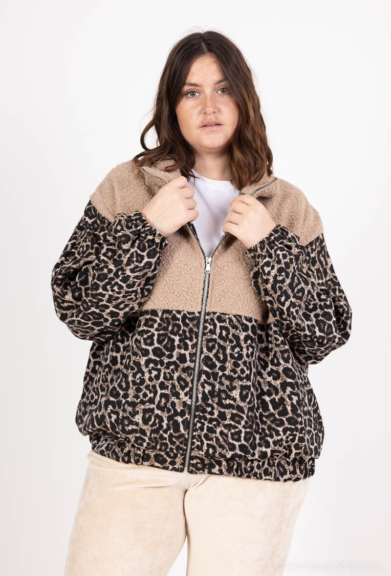 Grossista Amy&Clo - Giacca in misto cotone con zip e tasche