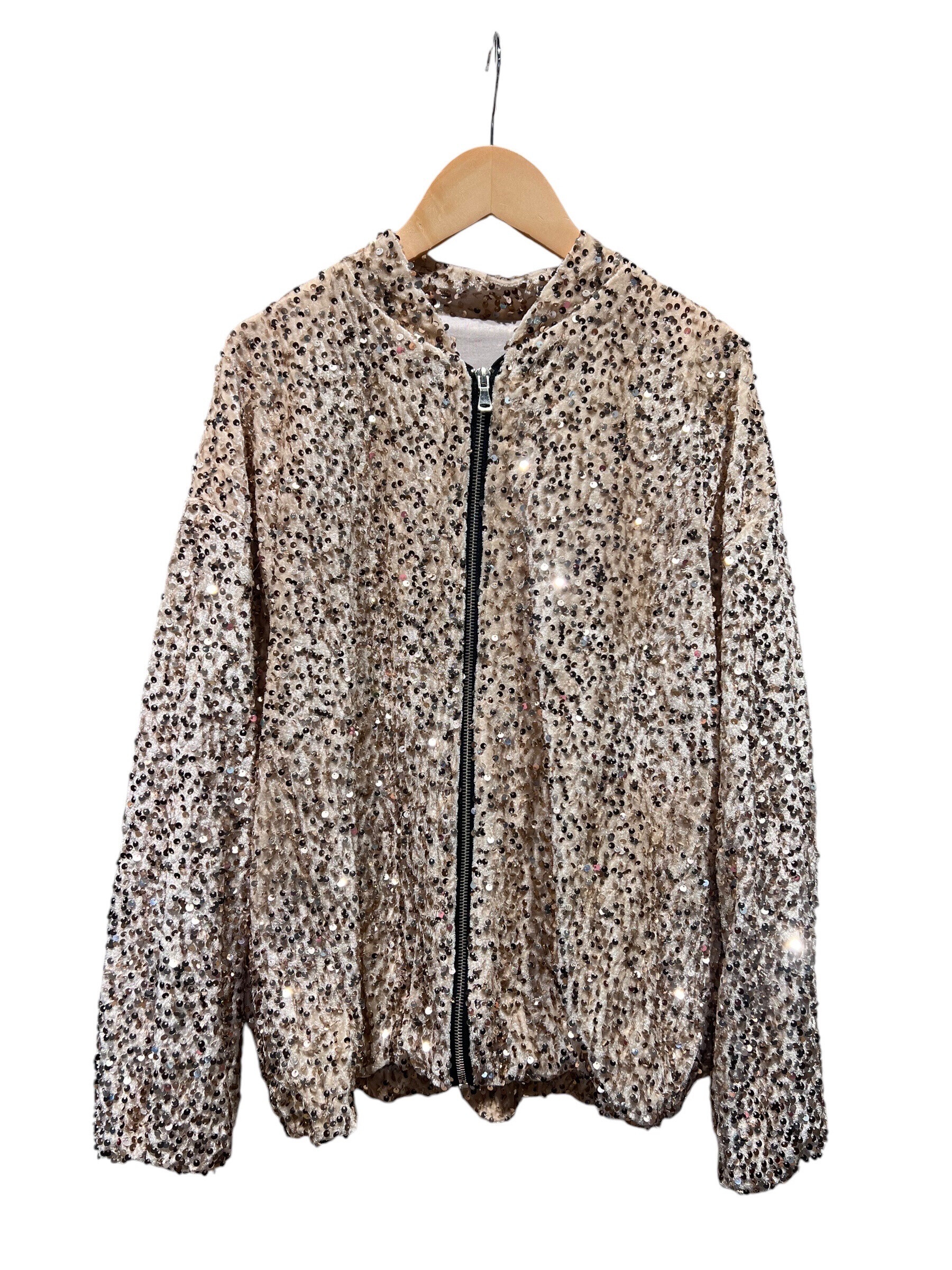 Wholesaler Amy&Clo - Loose sequin jacket with elasticated bottom, one size