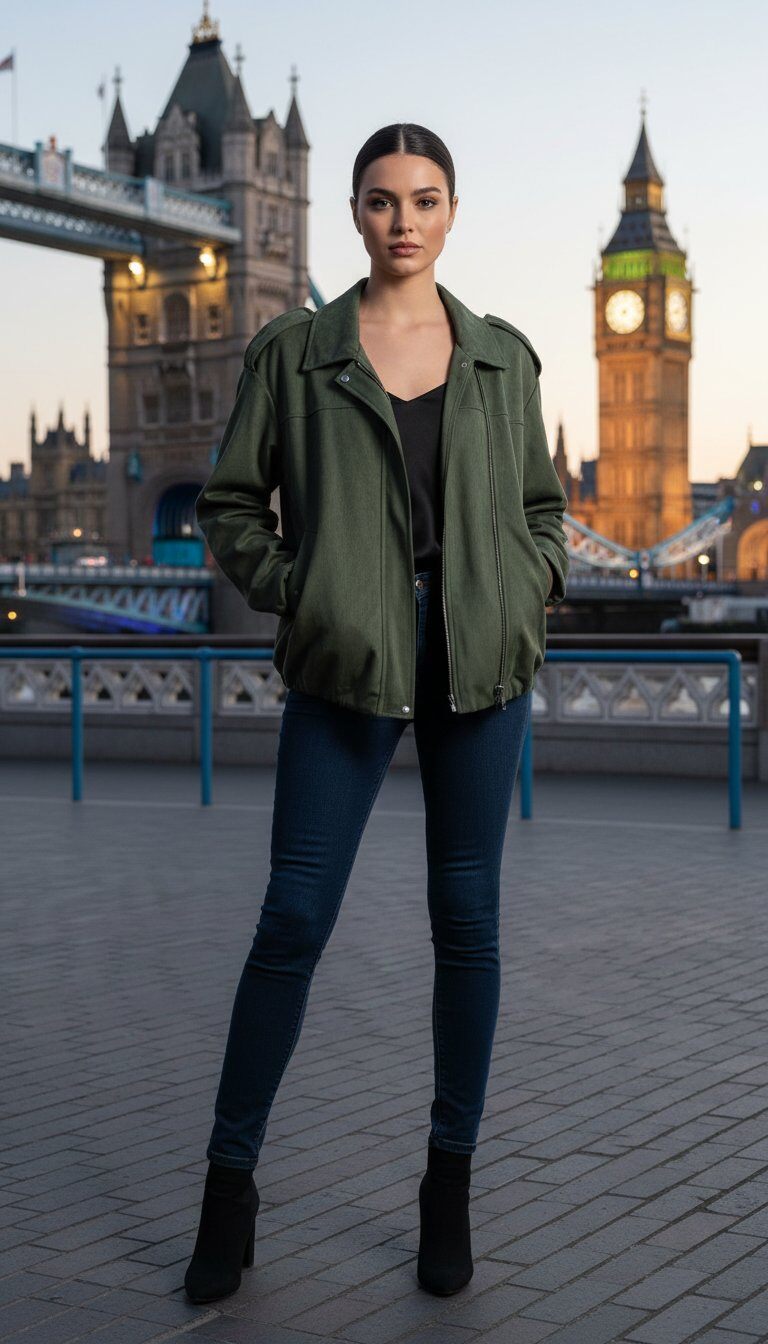 Großhändler Amy&Clo - Oversize-Bomberjacke mit Futter