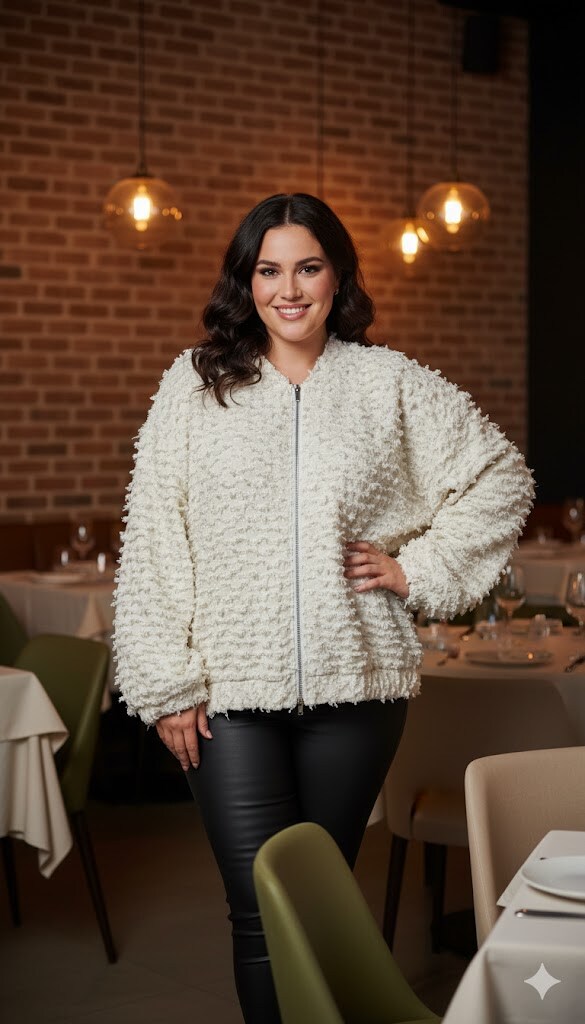 Wholesaler Amy&Clo - PLUS SIZE-Bomber Jacket