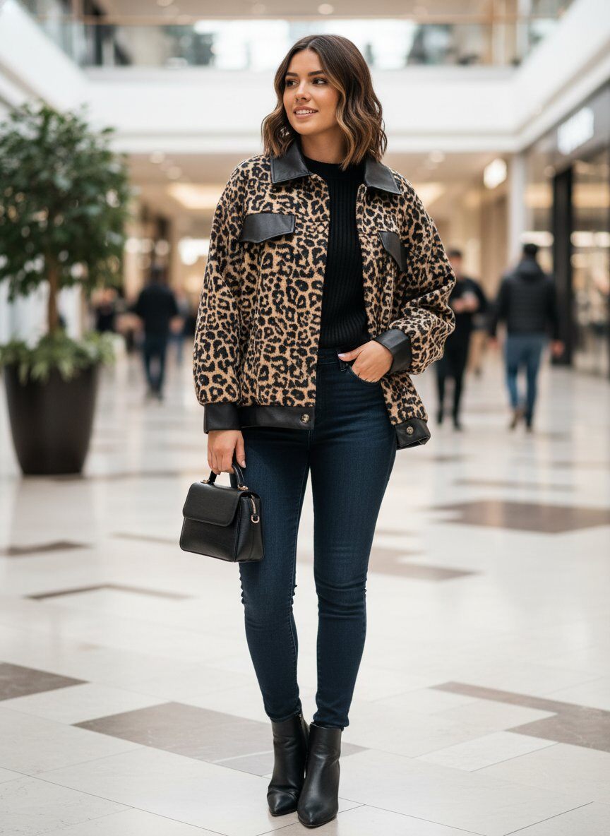 Wholesaler Amy&Clo - Wool jacket with leather details