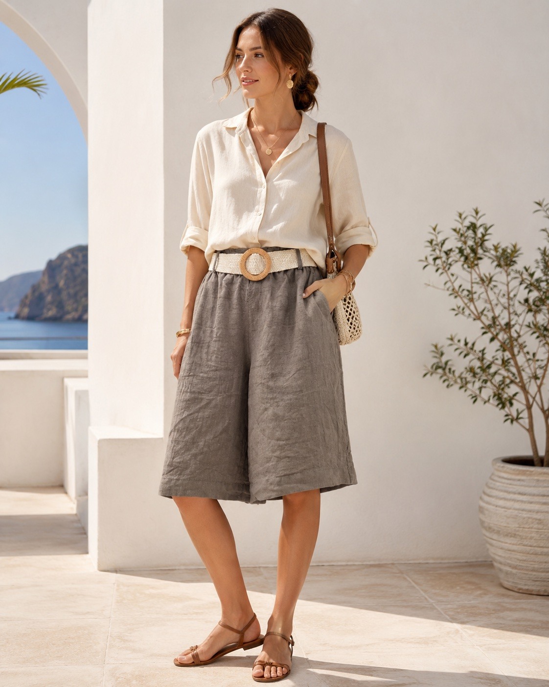 Grossista AMY FASHION - Pantaloncini di lino
