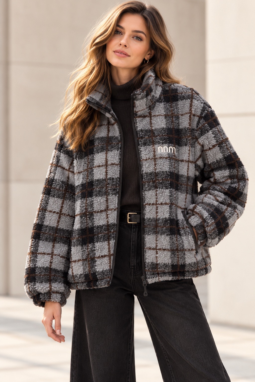 Grossiste AMY FASHION - Giacca corta effetto teddy