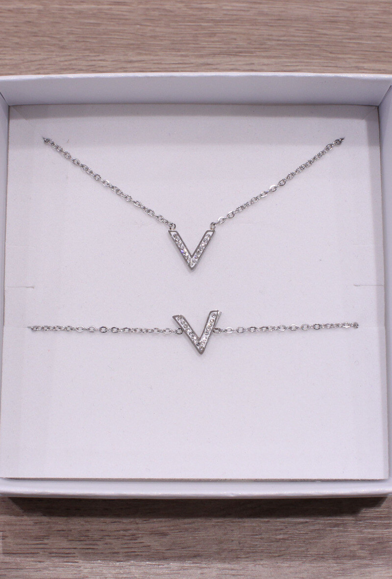 Grossiste An'gel - Coffret bijoux acier  collier et bracelet CCB015