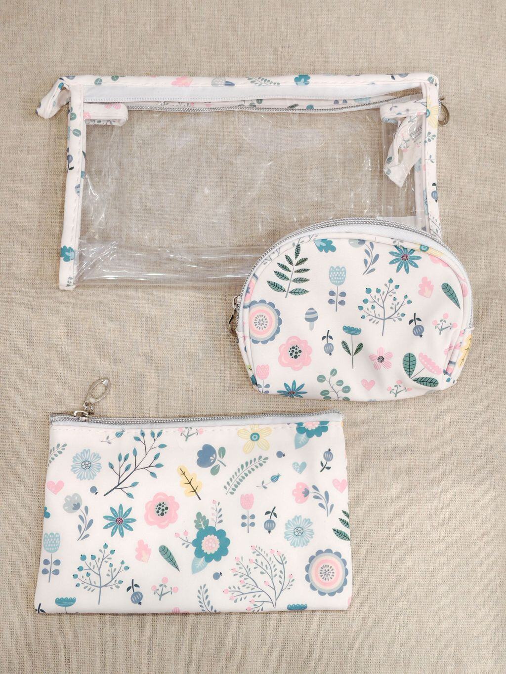 Großhändler An'gel - Set mit 3 Kulturbeuteln 24x14cm T004