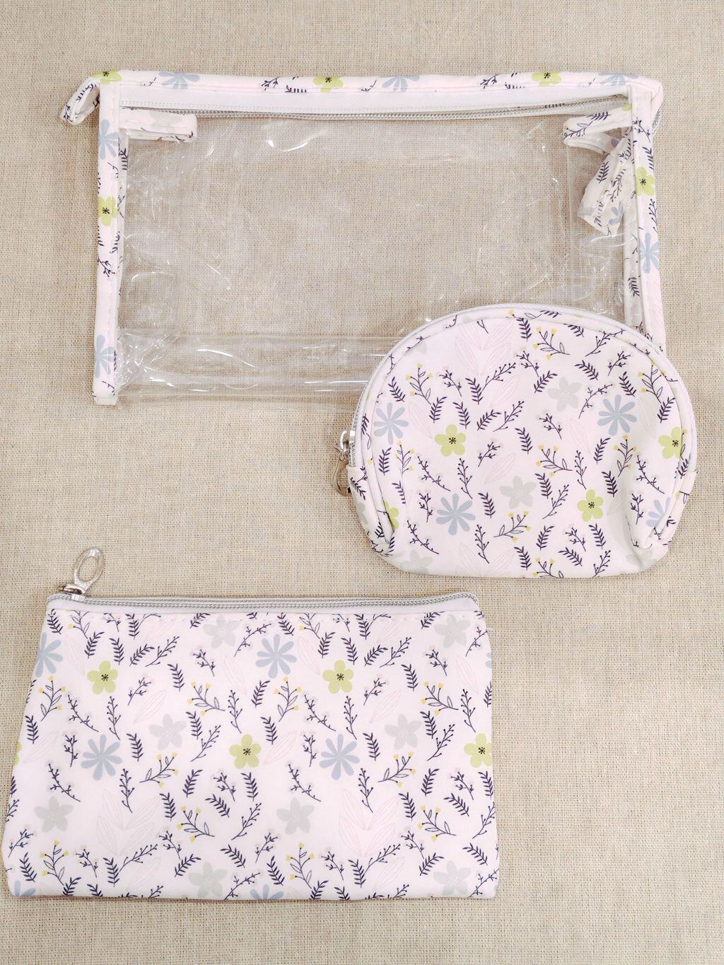 Großhändler An'gel - Set mit 3 Kulturbeuteln 24x14cm T005