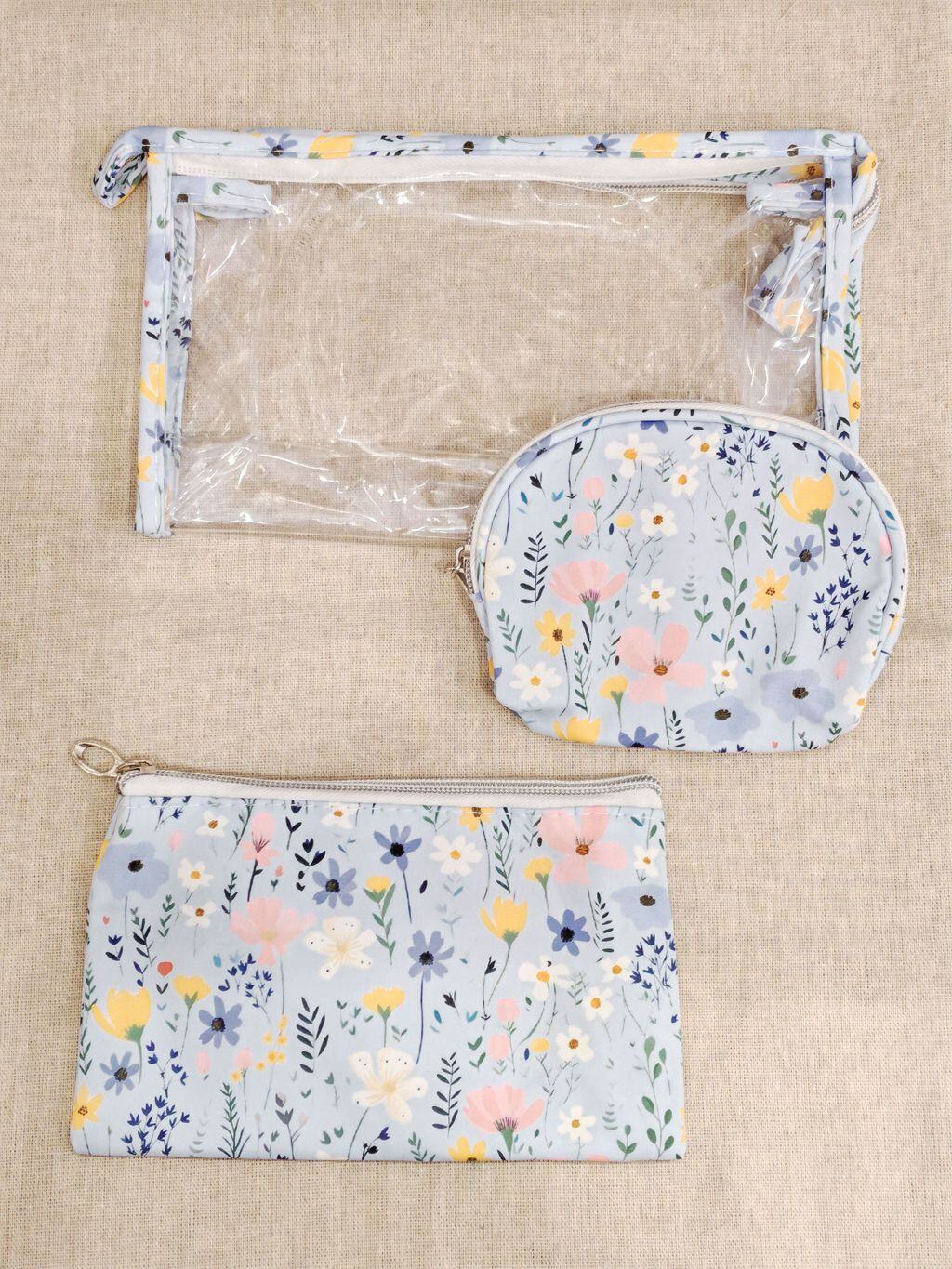 Großhändler An'gel - Set aus 3 Kulturbeuteln 24x14cm T007
