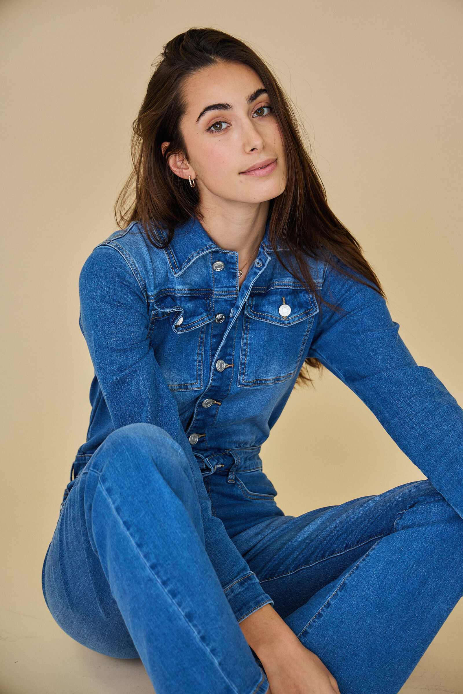 Wholesaler ANA & LUCY - Denim jumpsuit (Long sleeve) - ANA & LUCY