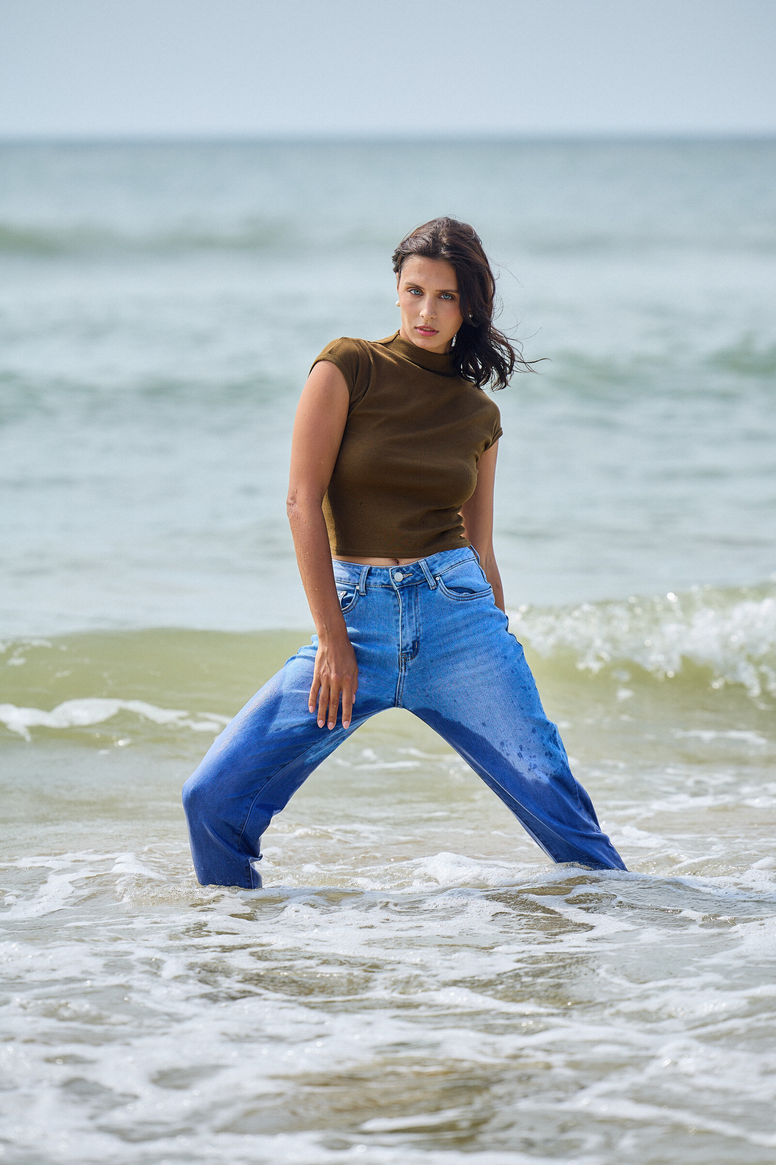 Wholesaler ANA & LUCY - "Jeanne" mom jeans (Cuffed hem) - ANA & LUCY
