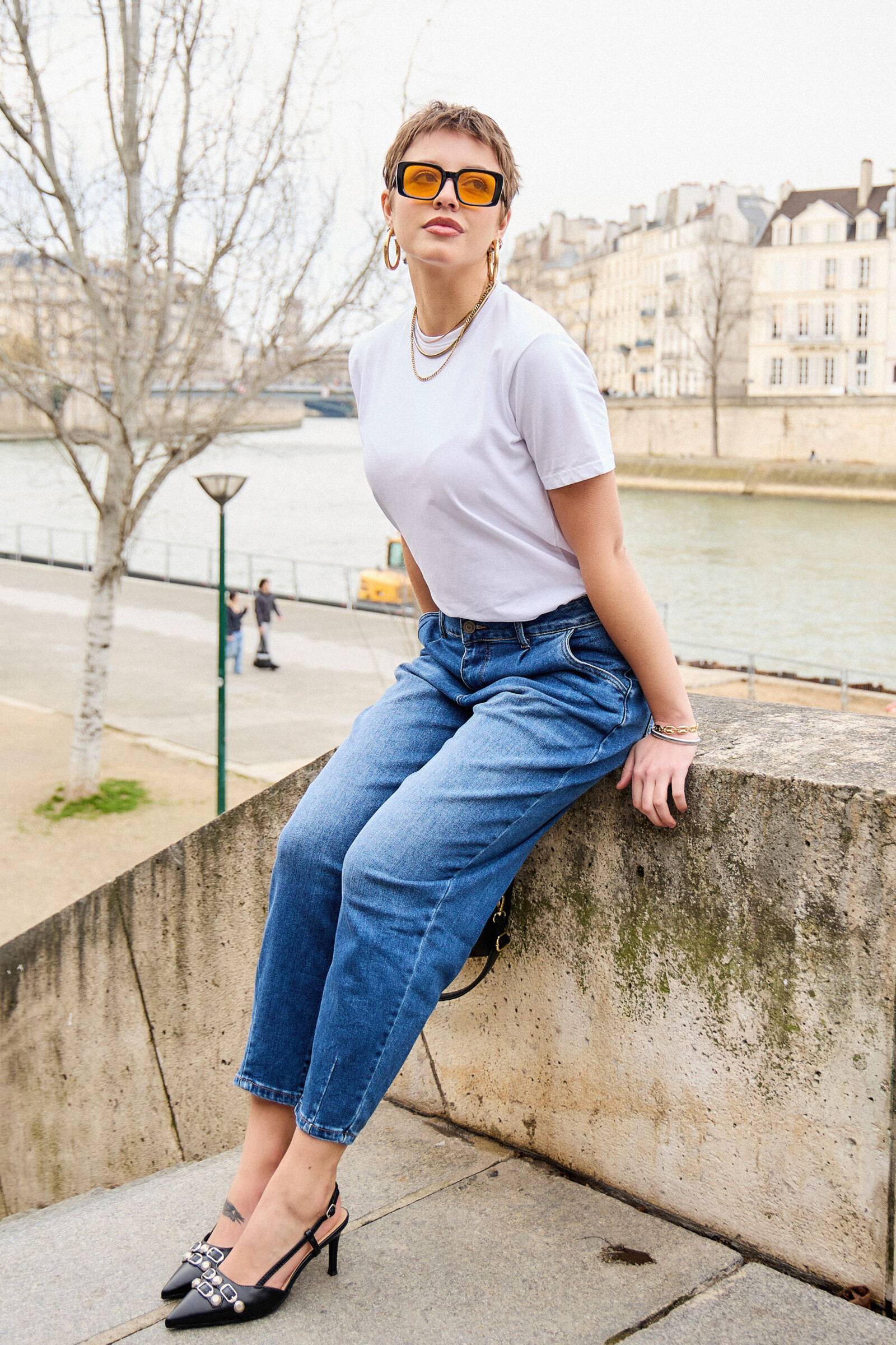 Grossiste ANA & LUCY - Jeans jambe balloon - ANA & LUCY