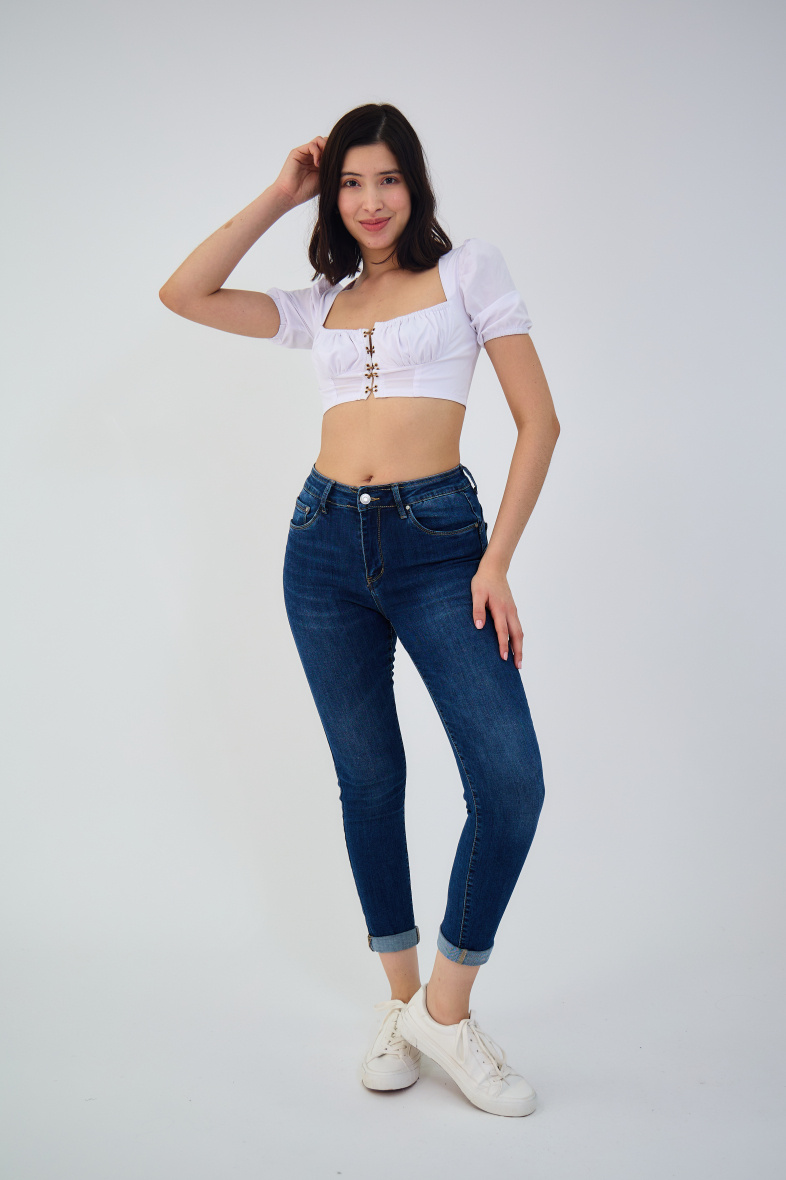 Wholesaler ANA & LUCY - Faded slim jeans (Push-up) - ANA & LUCY