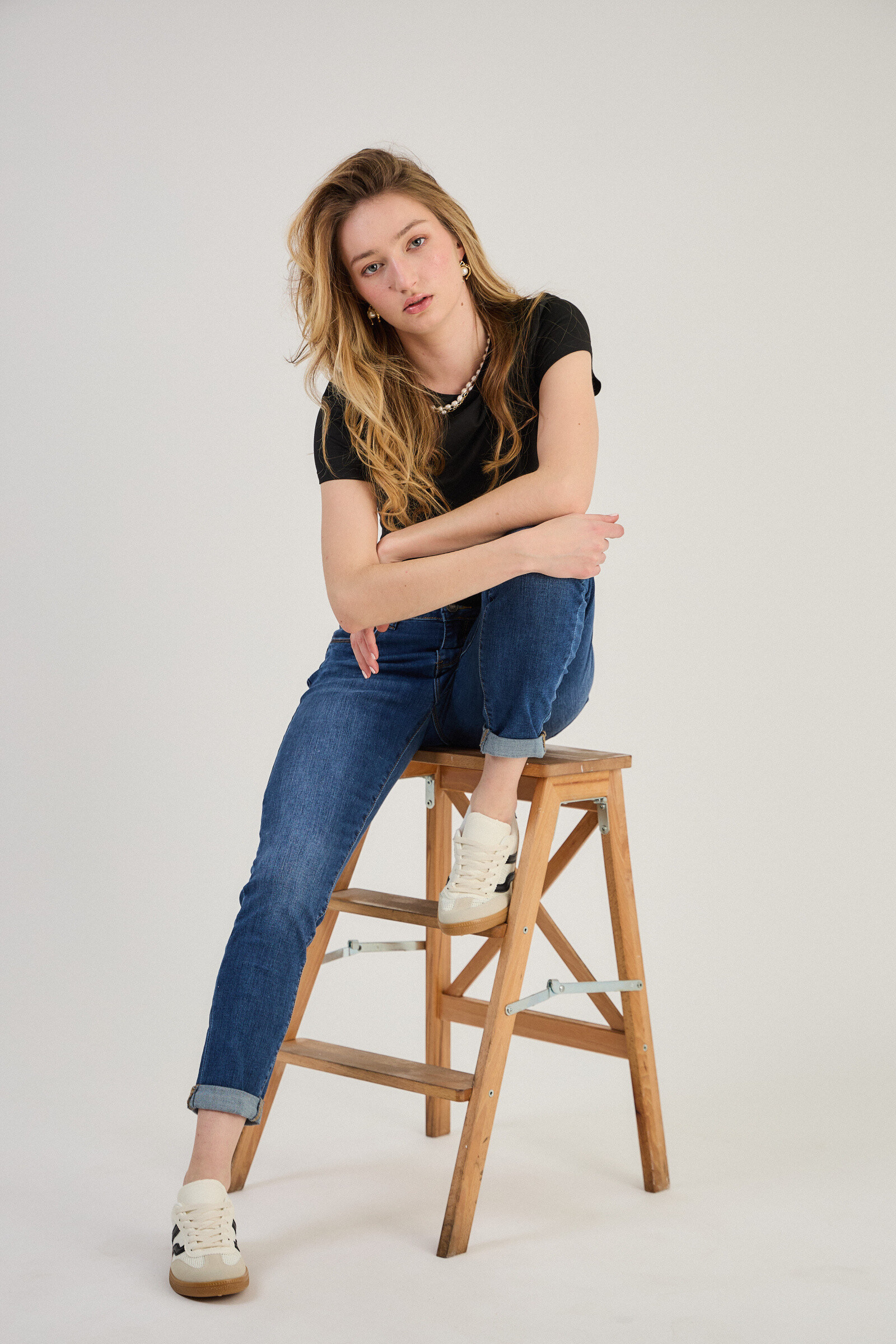Wholesaler ANA & LUCY - Faded slim jeans (Push-up) - ANA & LUCY