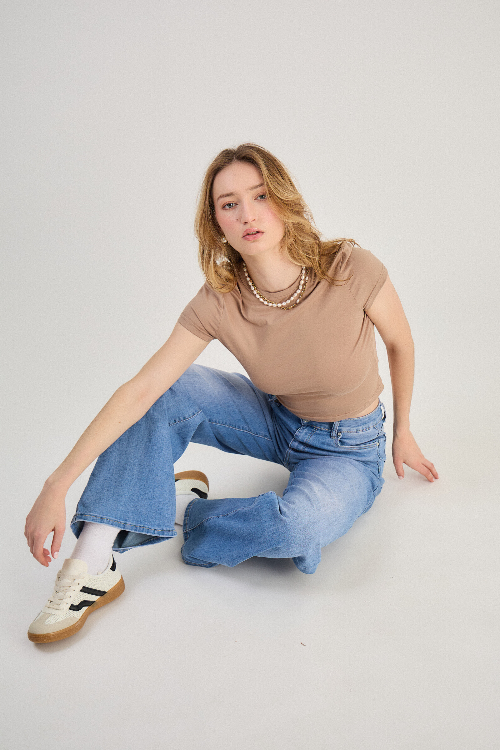 Wholesaler ANA & LUCY - Wide-leg jeans (Washed) - ANA & LUCY