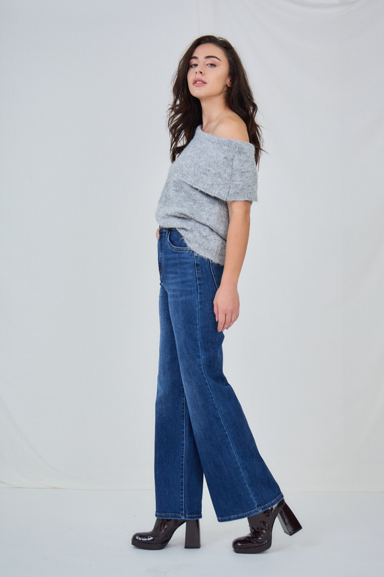 Wide-leg jeans (Washed) - ANA & LUCY - Denim - 3 - large format