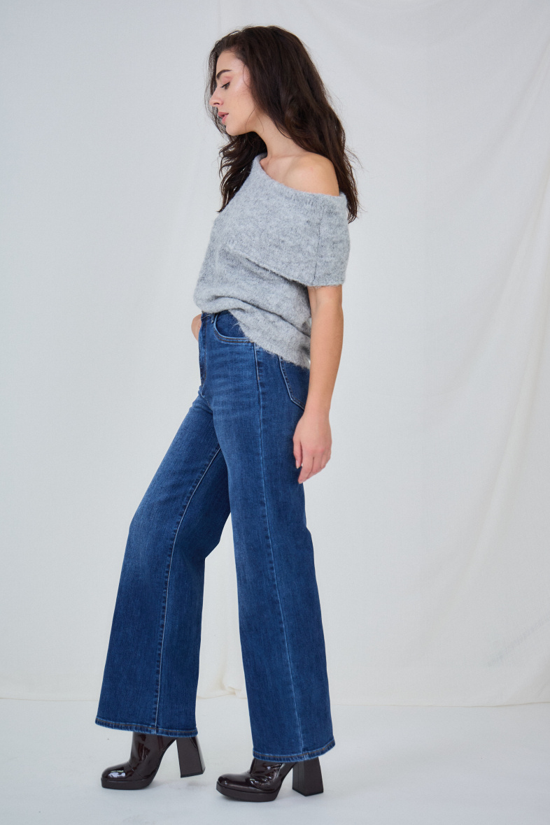 Wide-leg jeans (Washed) - ANA & LUCY - Denim 4 - thumbnail