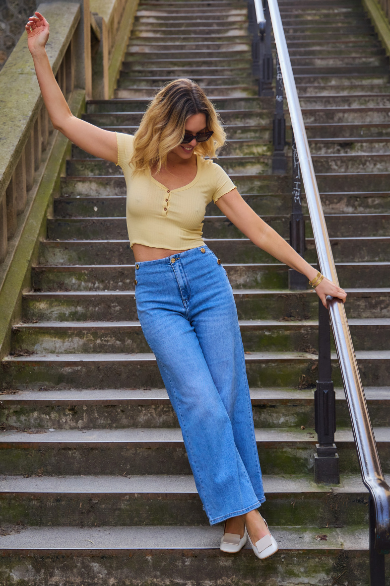 Grossista ANA & LUCY - Jeans a gamba larga (tasche applicate) - ANA & LUCY