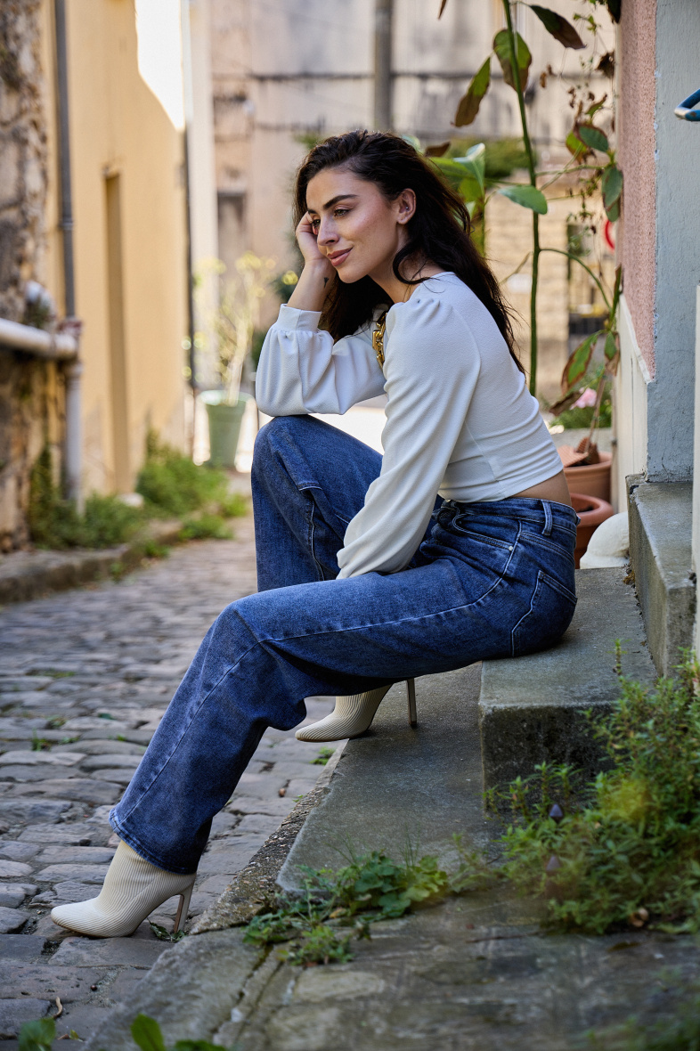 Wholesaler ANA & LUCY - Loose baggy dad jeans (High Waist) - ANA & LUCY