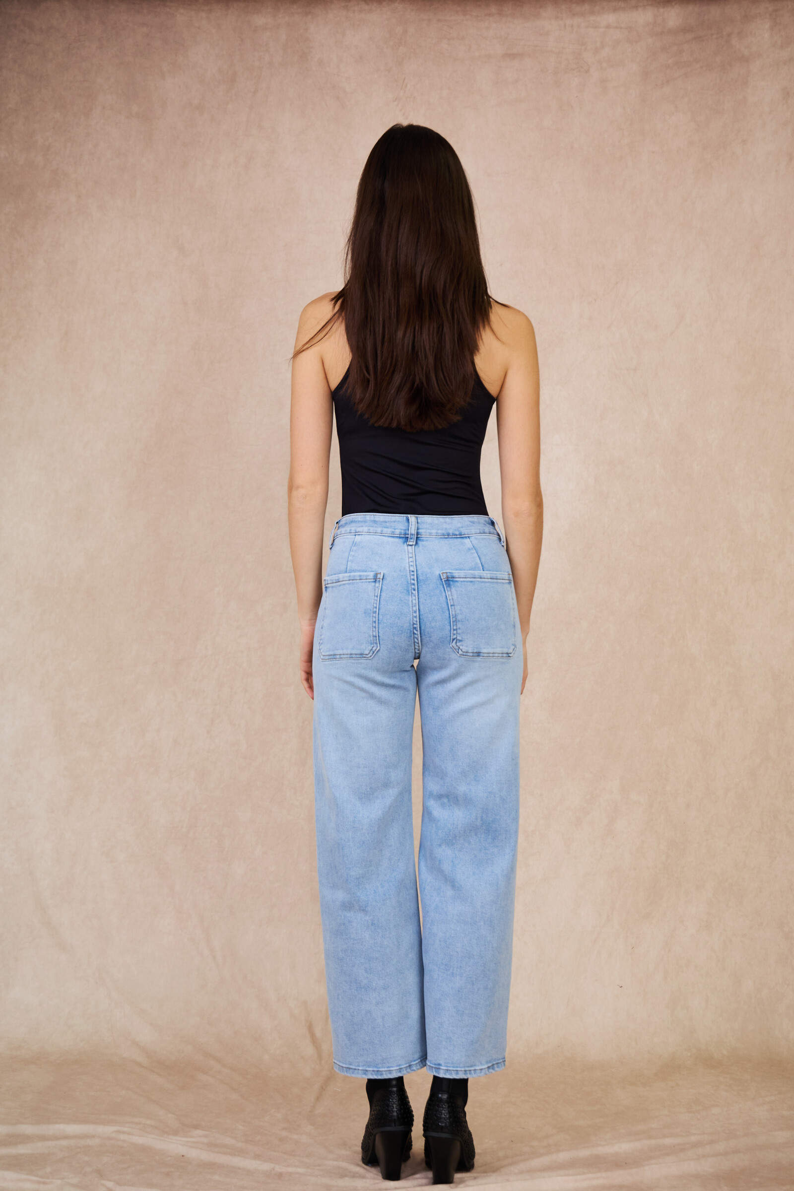 Wide-Leg Jeans (Patch pockets) - ANA & LUCY - Light Blue - 5 - large format
