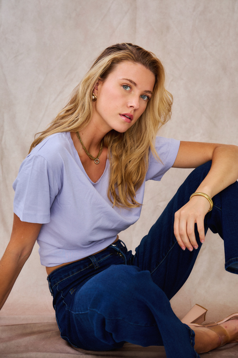 Wide-Leg Jeans (Patch pockets) - ANA & LUCY - Dark Blue - 1 - large format