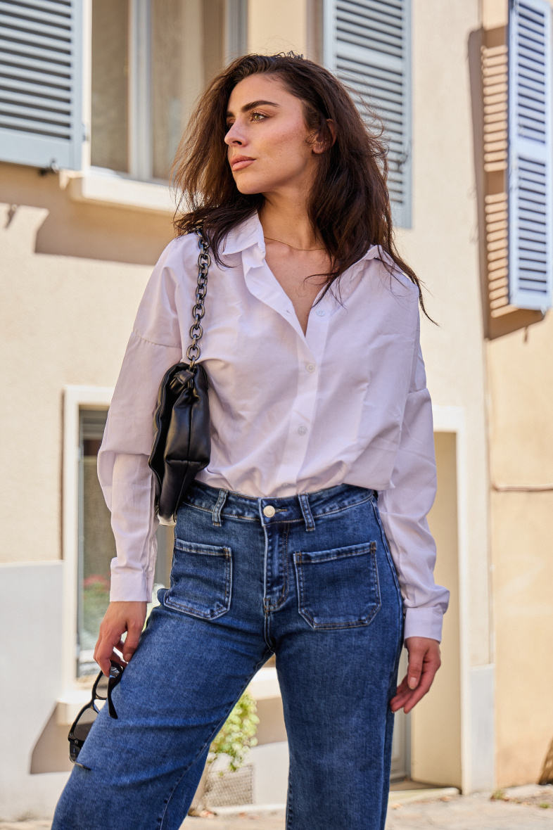 Wide-Leg Jeans (Patch pockets) - ANA & LUCY - Denim - 2 - large format
