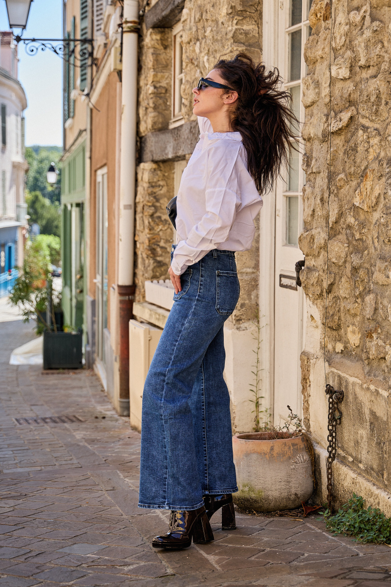 Wide-Leg Jeans (Patch pockets) - ANA & LUCY - Denim - 4 - large format