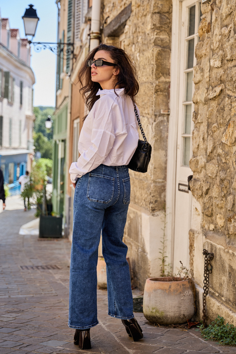 Wide-Leg Jeans (Patch pockets) - ANA & LUCY - Denim - 5 - large format