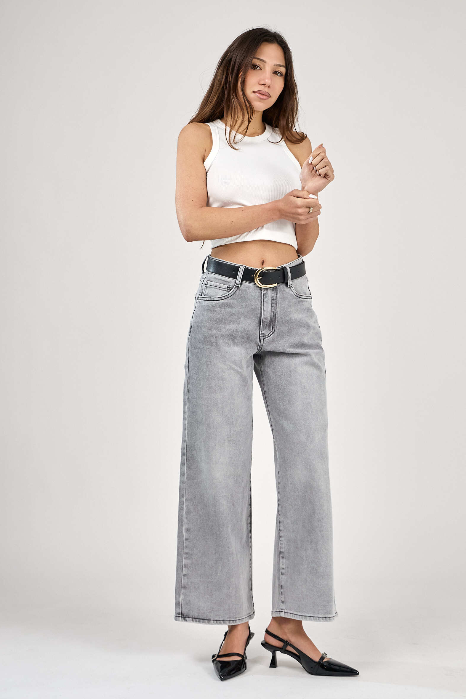 Großhändler Ana & Lucy - "Edena" Weite Jeans (Culotte-Hose) - Ana & Lucy