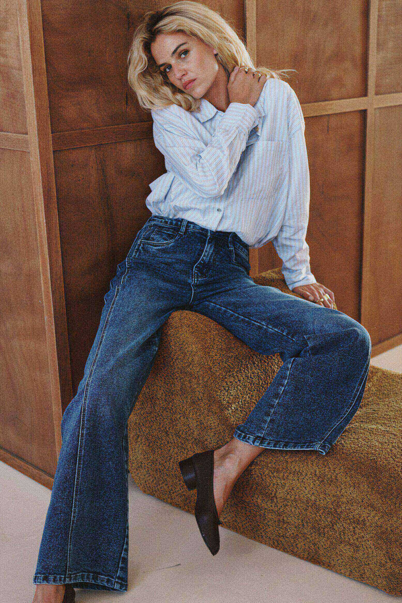 Mayorista Ana & Lucy - Jeans Anchos "Alizée" (Doble Costura Vertical) - Ana & Lucy