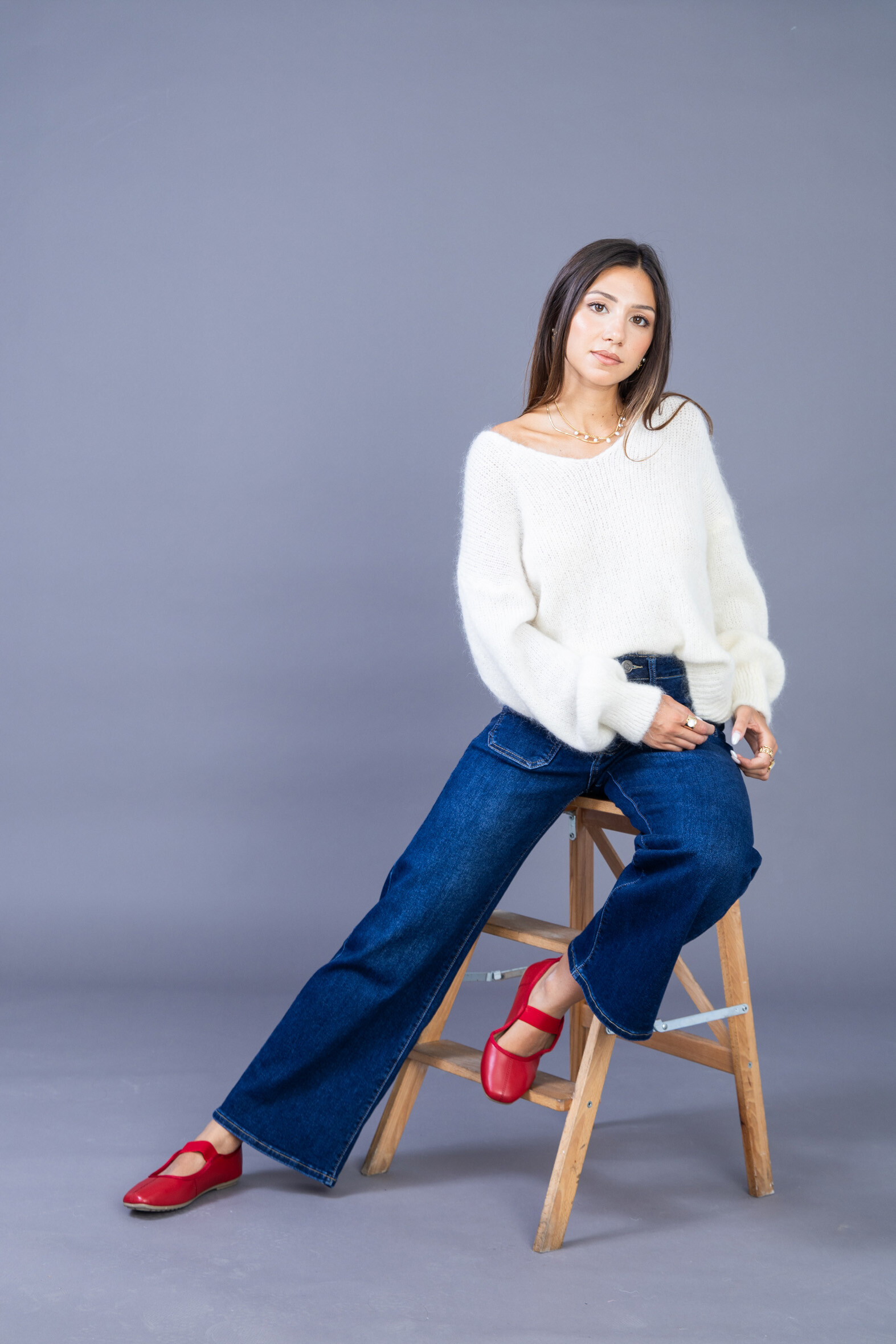 Grossiste Ana & Lucy - Jeans Wide-Leg ( Poches plaquée ) - Ana & Lucy