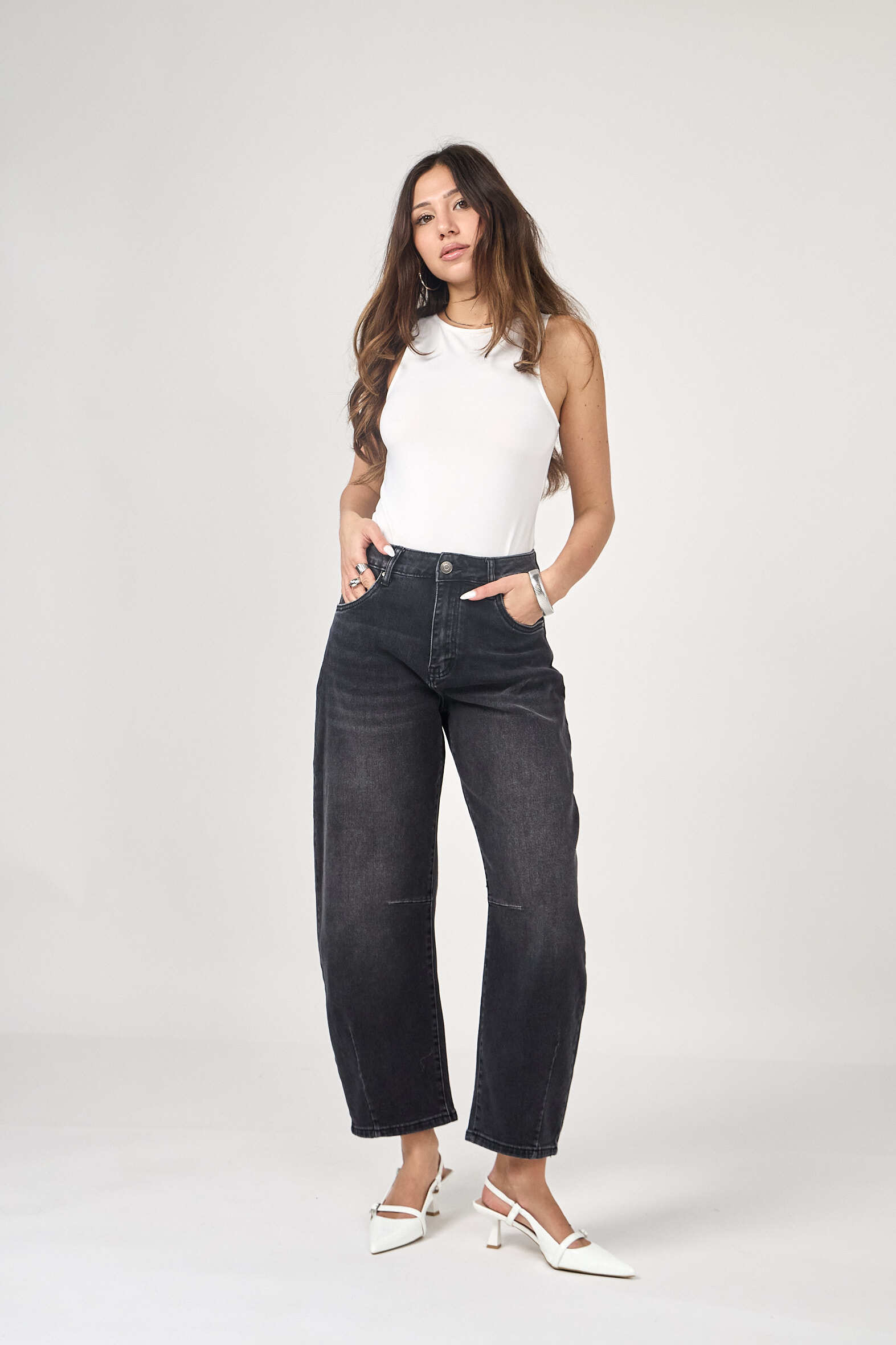 Mayorista Ana & Lucy - Jeans Barrel "Livia" (Cropped) - Ana & Lucy
