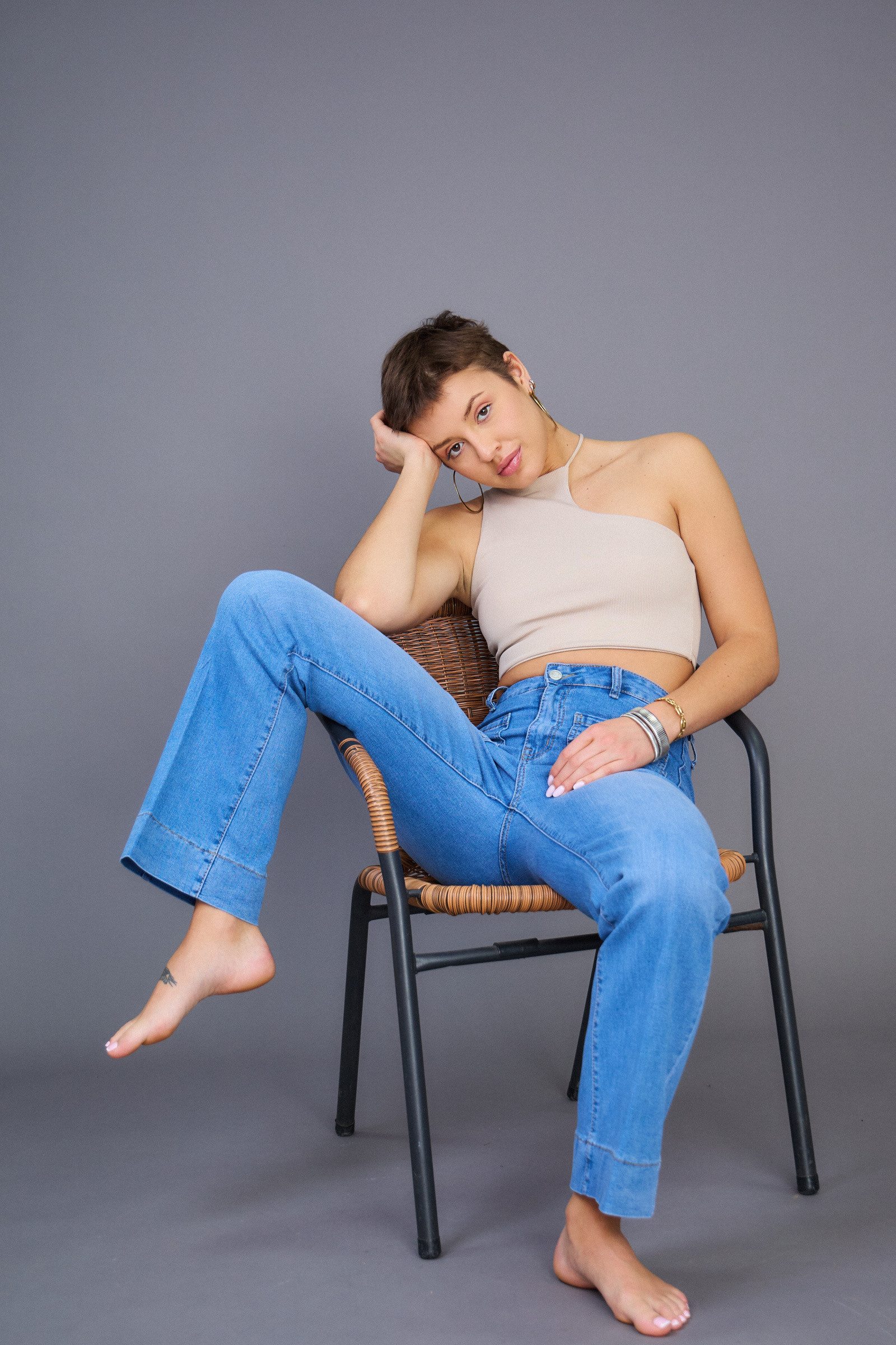 Grossiste Ana & Lucy - Jeans Wide-Leg ( Poches plaquée ) - ANA & LUCY