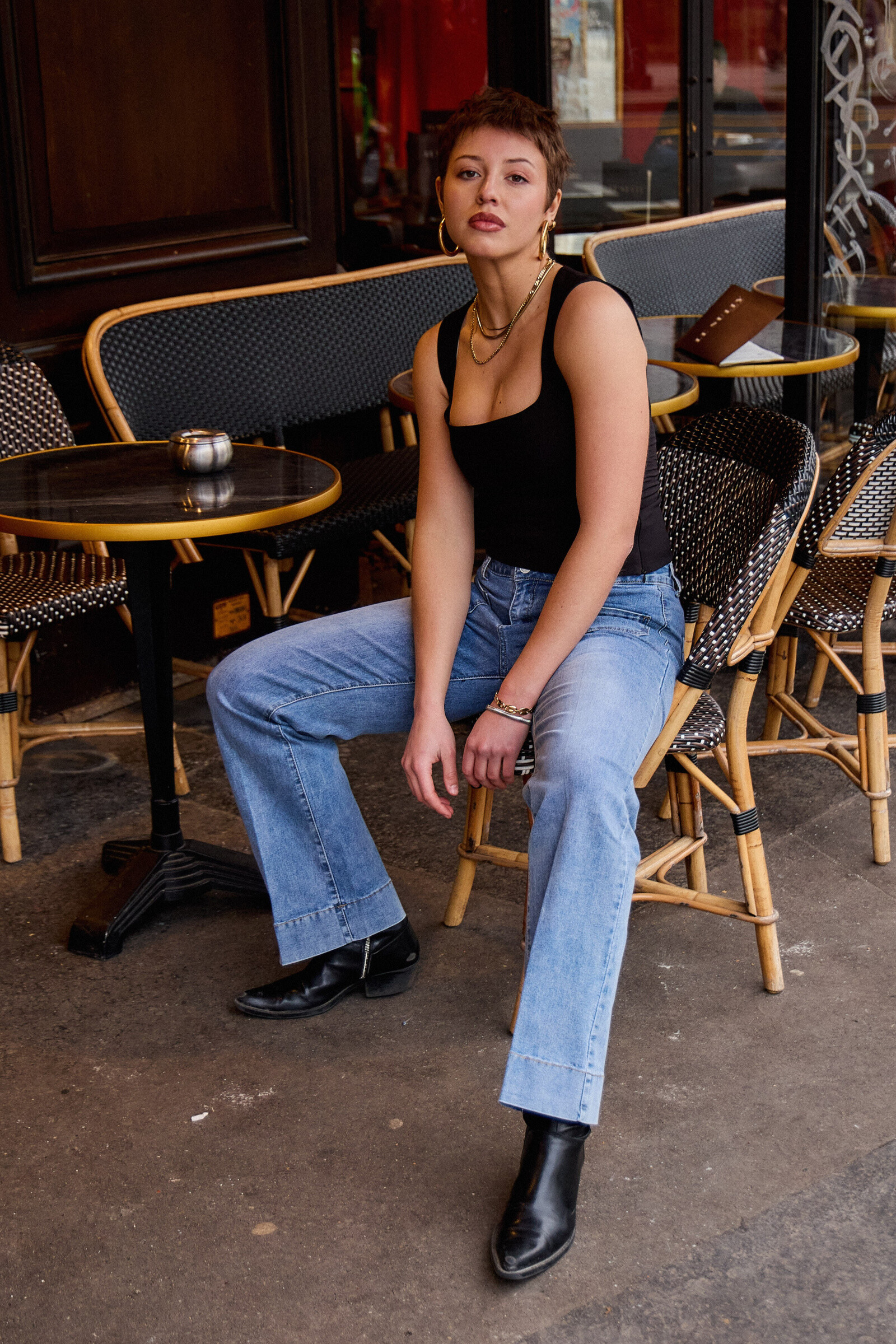 Wholesaler ANA & LUCY - Jeans Wide -Leg (Plated Pockets) - ANA & LUCY