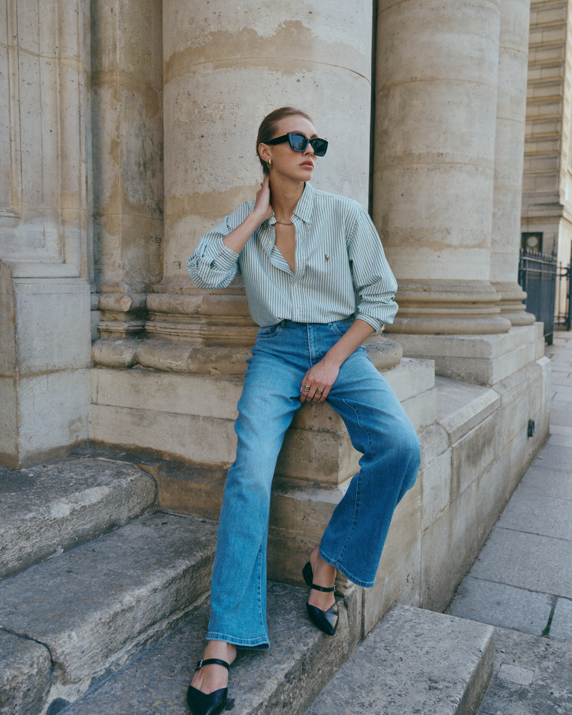 Wholesaler Ana & Lucy - "Lowen" Barrel Jeans (No Pleats) - Ana & Lucy
