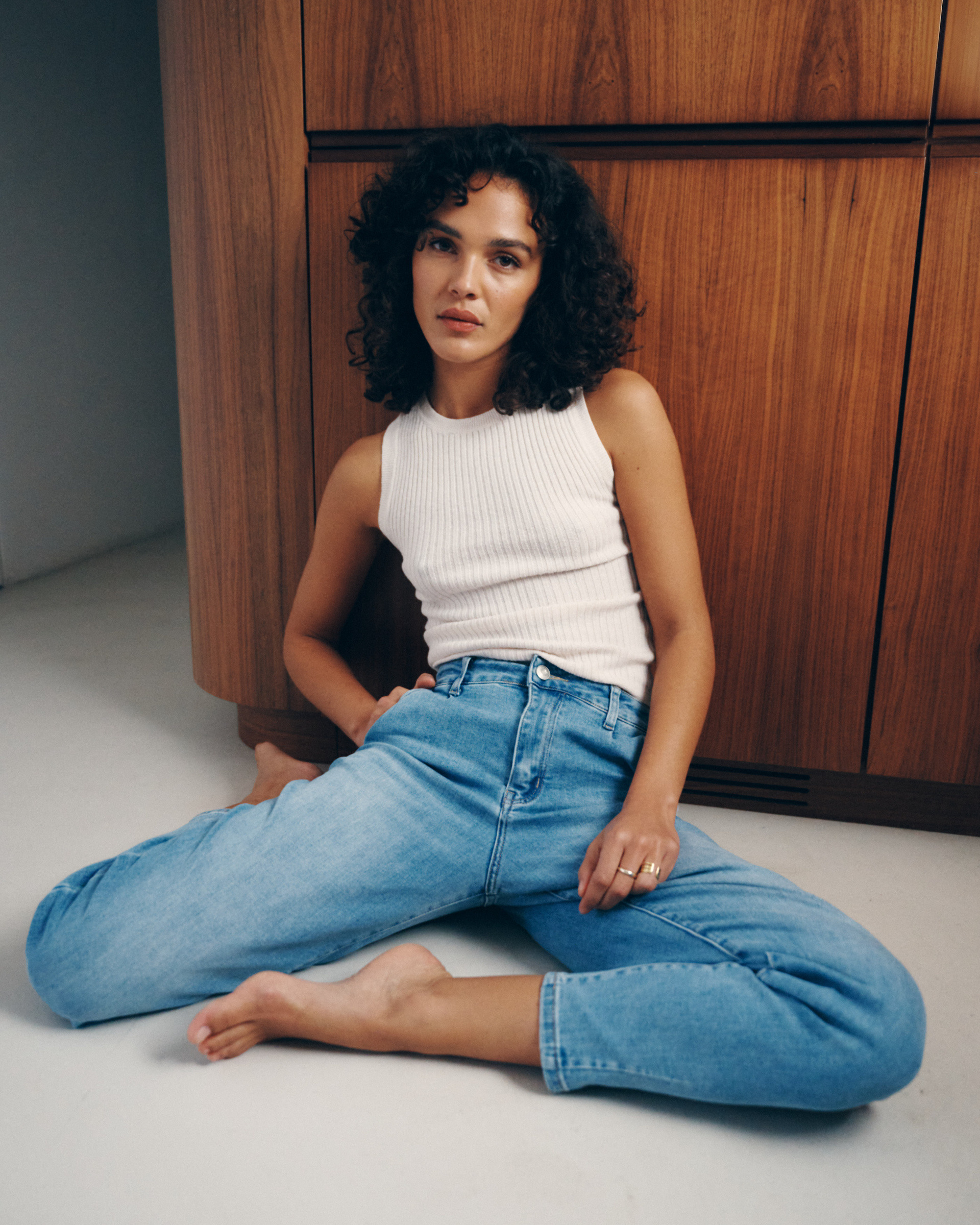 Grossiste Ana & Lucy - Jeans ballon (longueur allongée) Talyne - Ana & Lucy