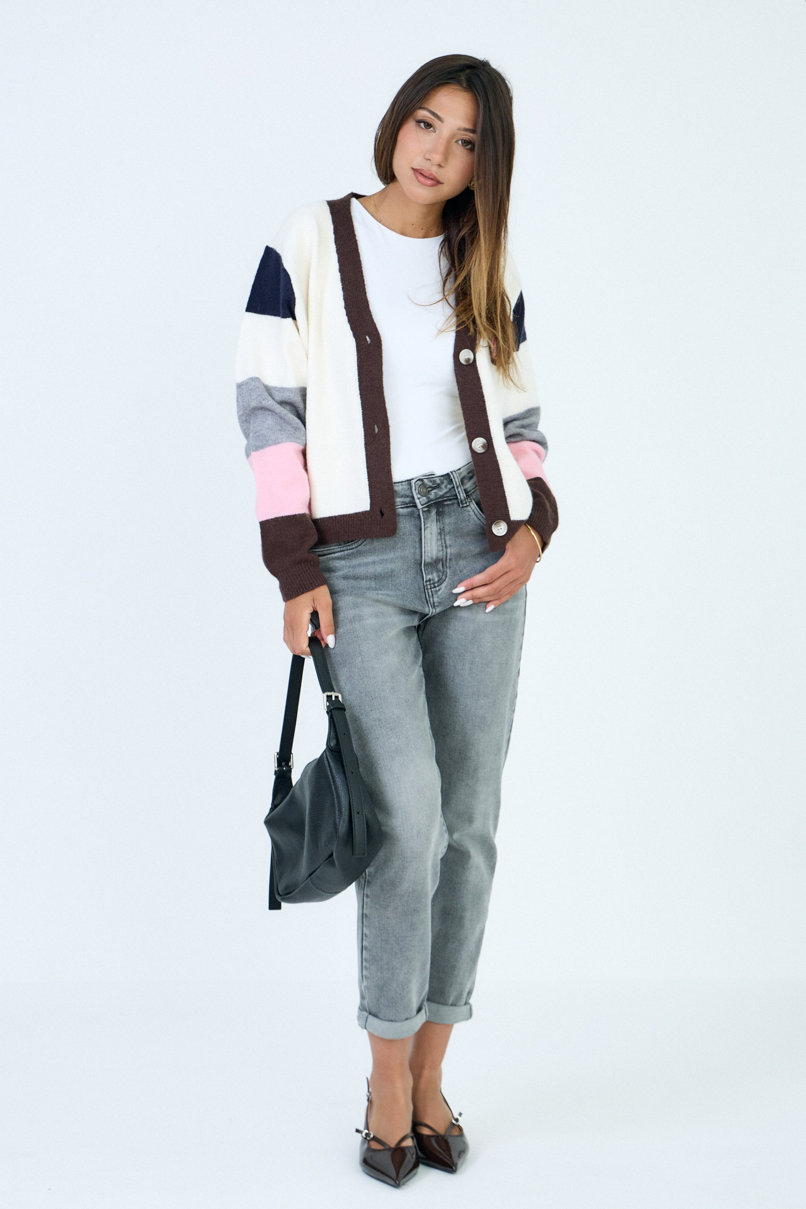 Wholesaler Ana & Lucy - Mom Jeans "Jeanne" (Cuffed Hem) - Ana & Lucy