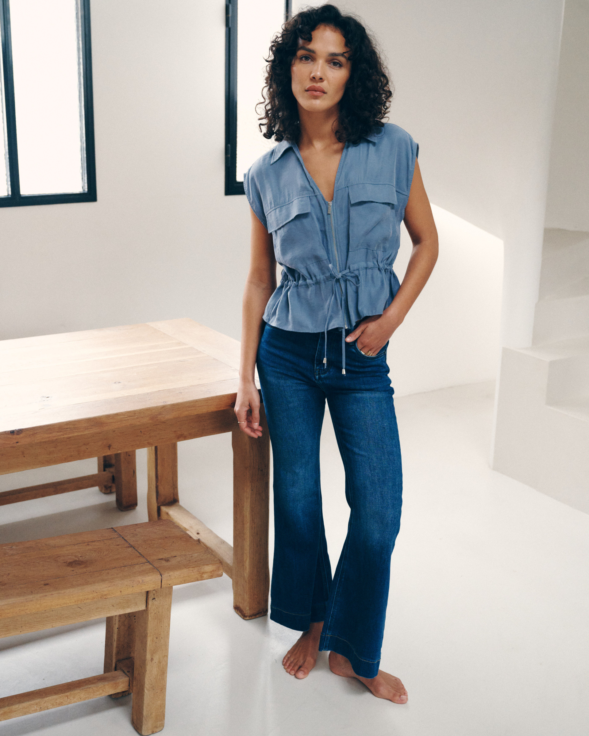 Grossiste Ana & Lucy - Jeans Wide Flare "Bianca" - Ana & Lucy